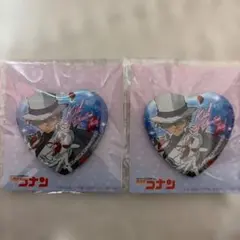 名探偵コナン　怪盗キッド ハート型　缶バッジ　コナンプラザ限定