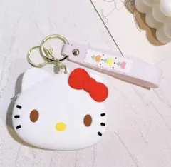 ハローキティ ポーチ ストラップ付き　シリコンケース　コインケース