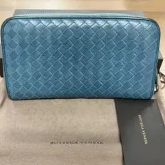 新品同様‼️ 現行　ボッテガヴェネタ　長財布　イントレチャート　ラウンドファスナー