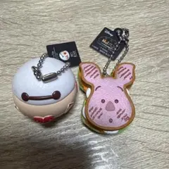 ディズニー　Nuiパン　(ベイマックス、ピグレット)キーホルダー　2点セット