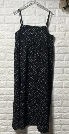 黒白水玉キャミロングワンピース Mサイズ