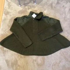 ZARA オリーブグリーン ハーフジップニット