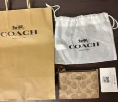 Coach ID ケース カラーブロック シグネチャー キャンバス