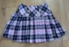 ALGY ピンク系チェック フレアスカート 150