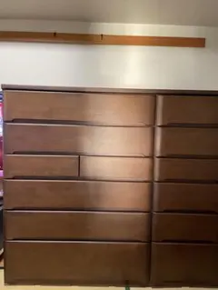 府中家具 土井木工 北海道産ナラ 無垢 楢 桐箪笥 洋服タンス 箪笥