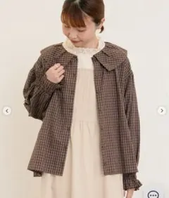 新品未使用　サマンサモスモス ビッグ襟羽織ブラウス　ブラウン