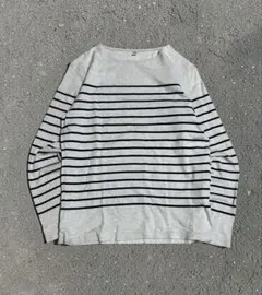 00s OLD UNIQLO ボーダー ロンT archive オフホワイト