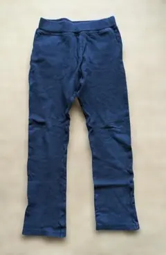 ネイビー スリムフィットパンツ コットン混紡