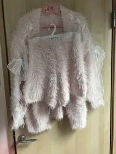 シャギーニット カーディガン ショートパンツ ルームウェアのサムネイル