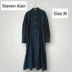 【Steven Alan】タイプライタースタンド襟 シャツワンピース 薄手コートのサムネイル