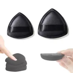 メイク用 スポンジパフ 2個入 多機能 化粧 スポンジ 三角形 ブラック