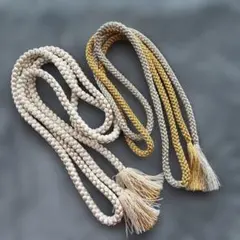 帯締め⭐︎ゴールド&シルバー⭐︎２本セット⭐︎礼装用