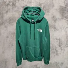 THE NORTH FACE グリーンフード付きパーカー スウェットアースカラー