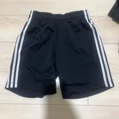 adidas ブラック ハーフパンツ 3本ライン