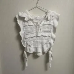 merry jenny フード付きニットベスト