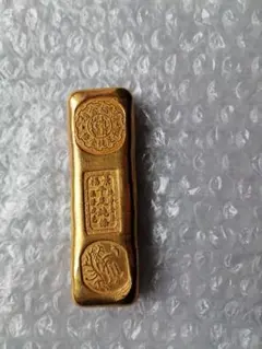 古銭 金貨 開運金棒·金元寶 「純淨金條 千足純條 景福」縁起物 金錠 美