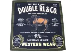 新品未使用　RRL　Double RL & Co　バンダナ　バッファロー　黒