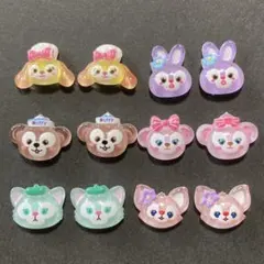 ディズニー　ダッフィーフレンズ ネイルパーツ 12個セット