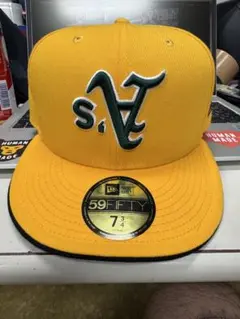New Era 59FIFTY 7 3/4 イエロー　アスレチックス