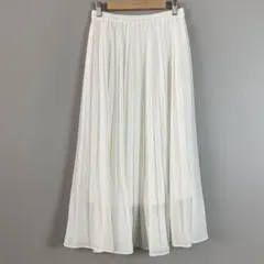 UNIQLO(M)ハイウエストシフォンプリーツスカート/ホワイト