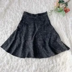 【ザラ】スカート　フレアスカート　ブラック　ツイード　X S ミニスカート