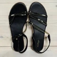 レディース　クリア素材　ストラップサンダル　ふかふかインソール　LL