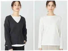 コムサ イズム 【セットアイテム】Vネックニット+クルーネックTシャツNo.17