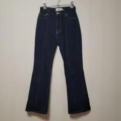 【美品】AZUL BY MOUSSY 美脚ストレッチブーツカットデニム XS