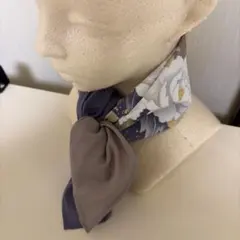 牡丹柄 大判スカーフ バンダナ