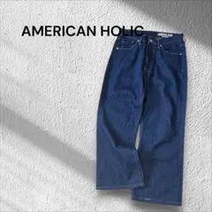 AMERICAN HOLIC ダークブルー ソフトワイドデニム　M W66