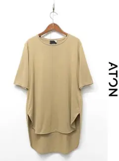 R-J395/ATON 天竺テールカット 半袖Tシャツ カットソー 2 ブラウンのサムネイル