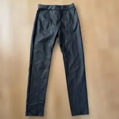 ZARAkids BLACK合成皮革ロングスキニー