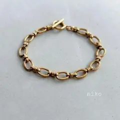 186｜オーバル チェーン マンテル ブレスレット ステンレス アクセサリー