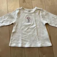 petit main 長袖カットソー 90cm ホワイト