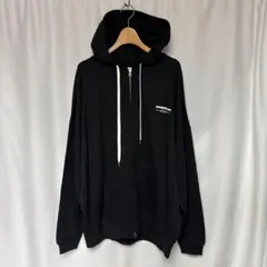 A16301 MM6 20ss バックプリント ポンチョ ロングパーカー 黒 M - メルカリ