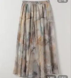 ジーナシス　ニュアンスプリントフレアスカート　size Free