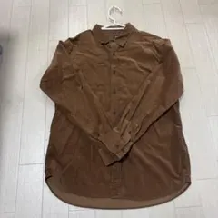 UNIQLO コーデュロイ長袖シャツ L ブラウン