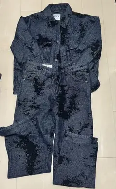 ZARA セットアップ 総柄 ブラック モード系 韓国風 美シルエット