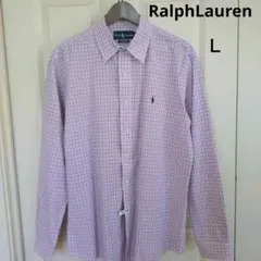 Ralph Lauren カスタムフィット シャツ　チェック柄　Ｌ 綿100％