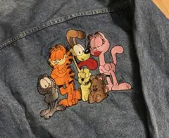 ヴィンテージ 90年代 ガーフィールド 刺繍デニム ジャケット