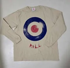 roll LPレコードTO同じサイズのターゲットマーク モッズ ロンTシャツ