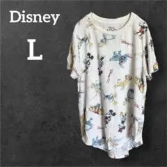 Disney【L】ディズニー キャラクターTシャツ 100周年 記念Tシャツ