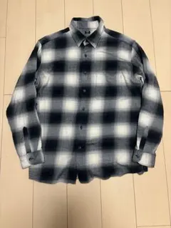 ユニクロ　オンブレチェックシャツ　フランネル　XL