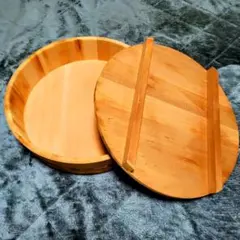 【美品】【セール】 木製 寿司桶 蓋付き 36.5cmのサムネイル