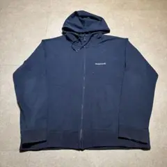 Montbell パーカー　ジップアップ　スウェット　紺　ネイビー　アウトドア