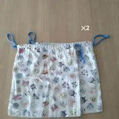 アンパンマン 巾着袋 青紐付き2枚セット