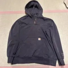 Carhartt ネイビー フード付きパーカー
