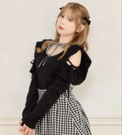 【タグ付き】apresjour オープンショルダーニットトップス