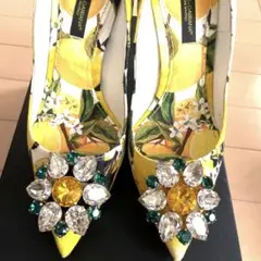 ドルチェ&ガッバーナ　ビジュー　パンプス　レモン柄のサムネイル
