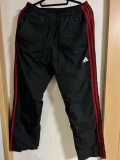 adidas アディダス ジャージ パンツ ブラック レッド★ナイロン